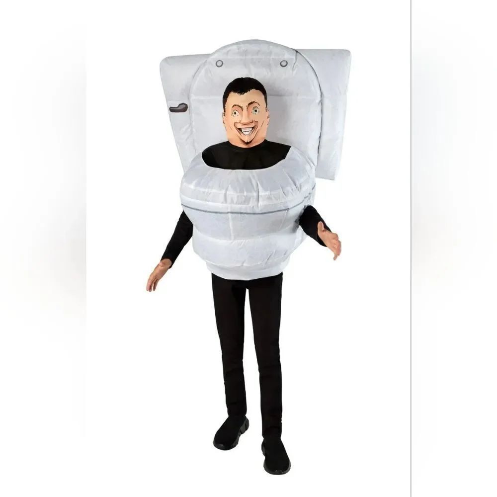 NIB Skibidi Toilet Inflatable Pick Me Up Costume Children by Rubies Unisex OS